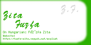 zita fuzfa business card